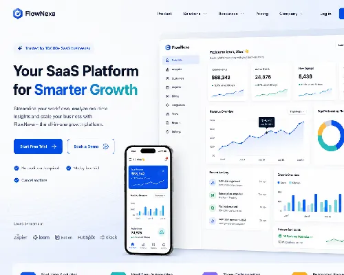 Conversion-focused SaaS marketing website interface